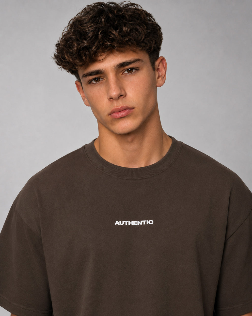 AUTHENTIC Oversized T-Shirt — Brown