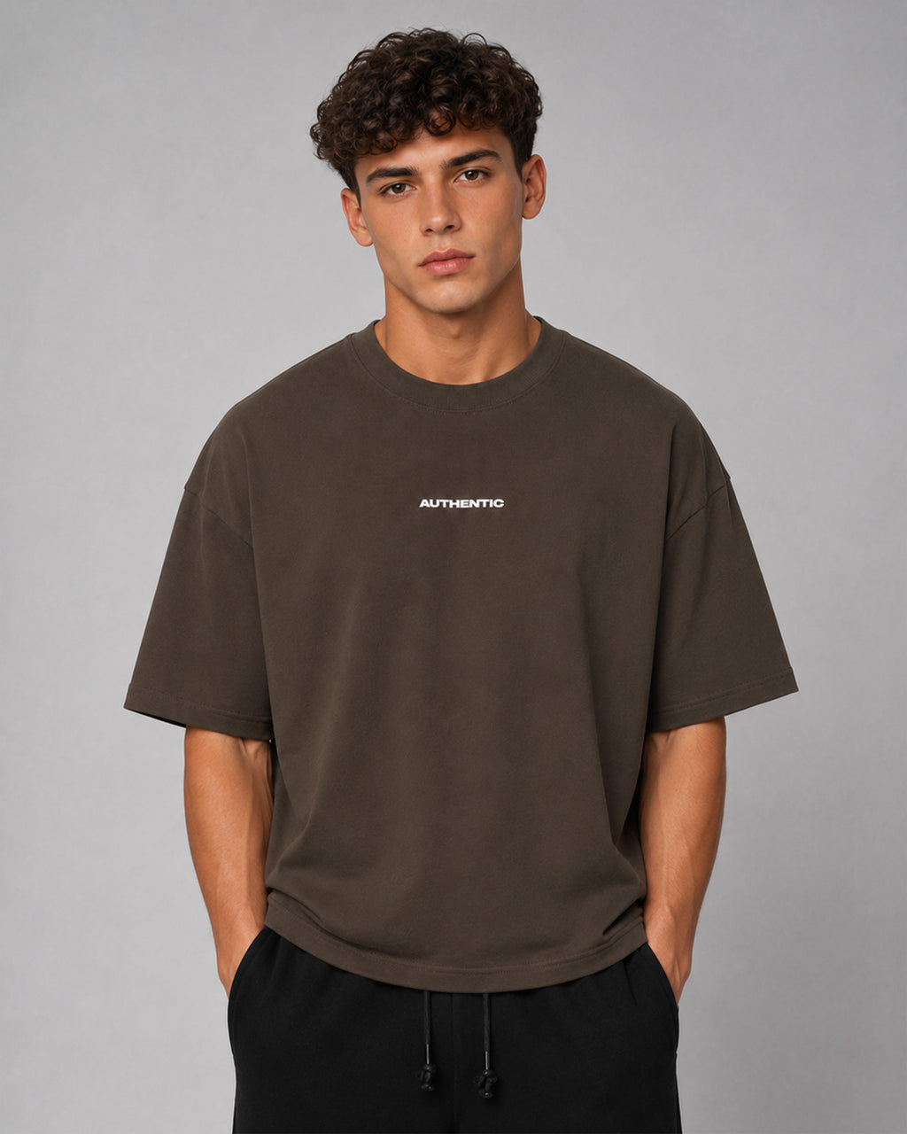 AUTHENTIC Oversized T-Shirt — Brown