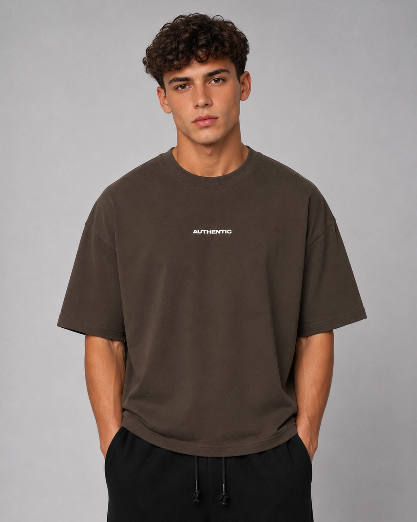 AUTHENTIC Oversized T-Shirt — Brown