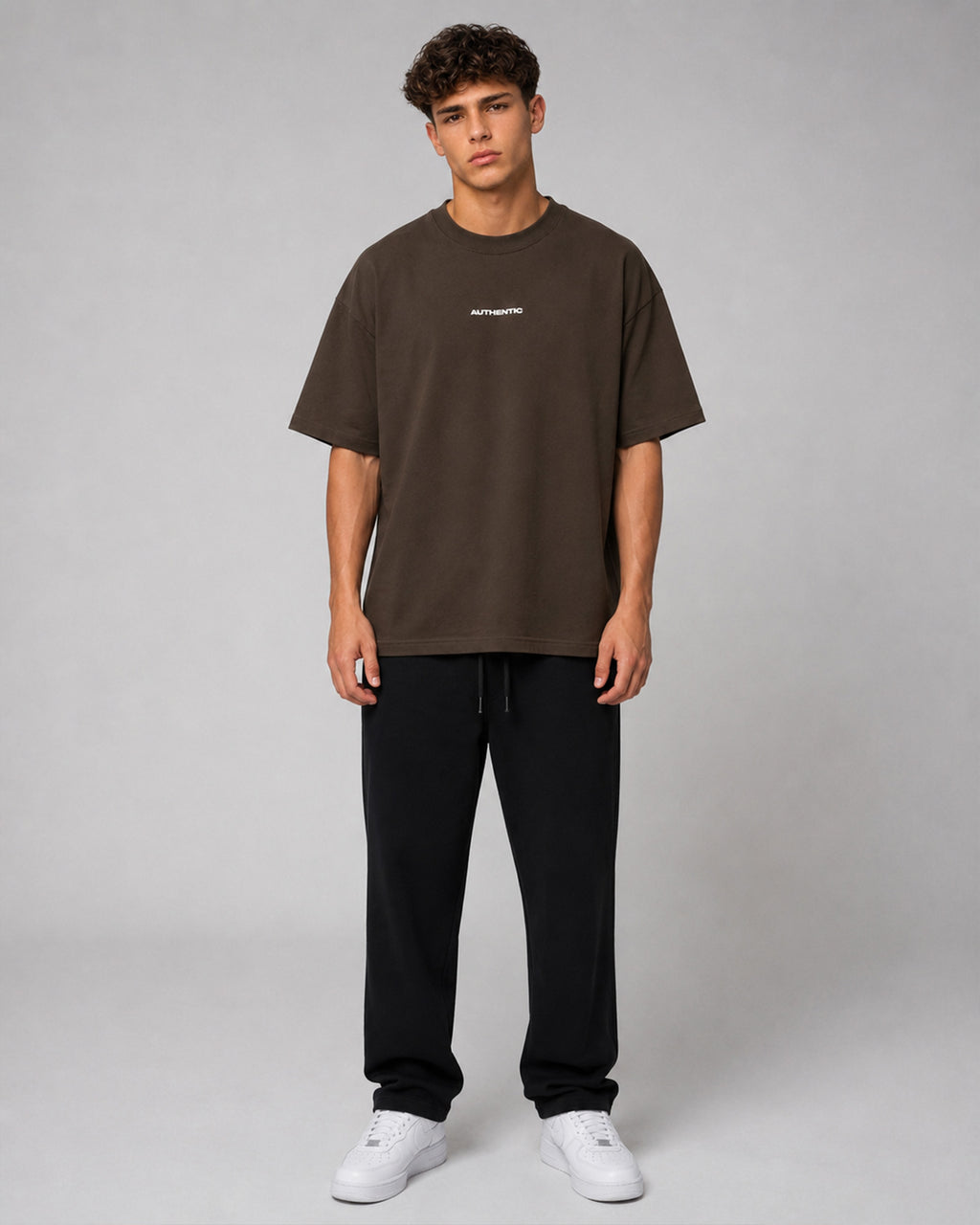 AUTHENTIC Oversized T-Shirt — Brown