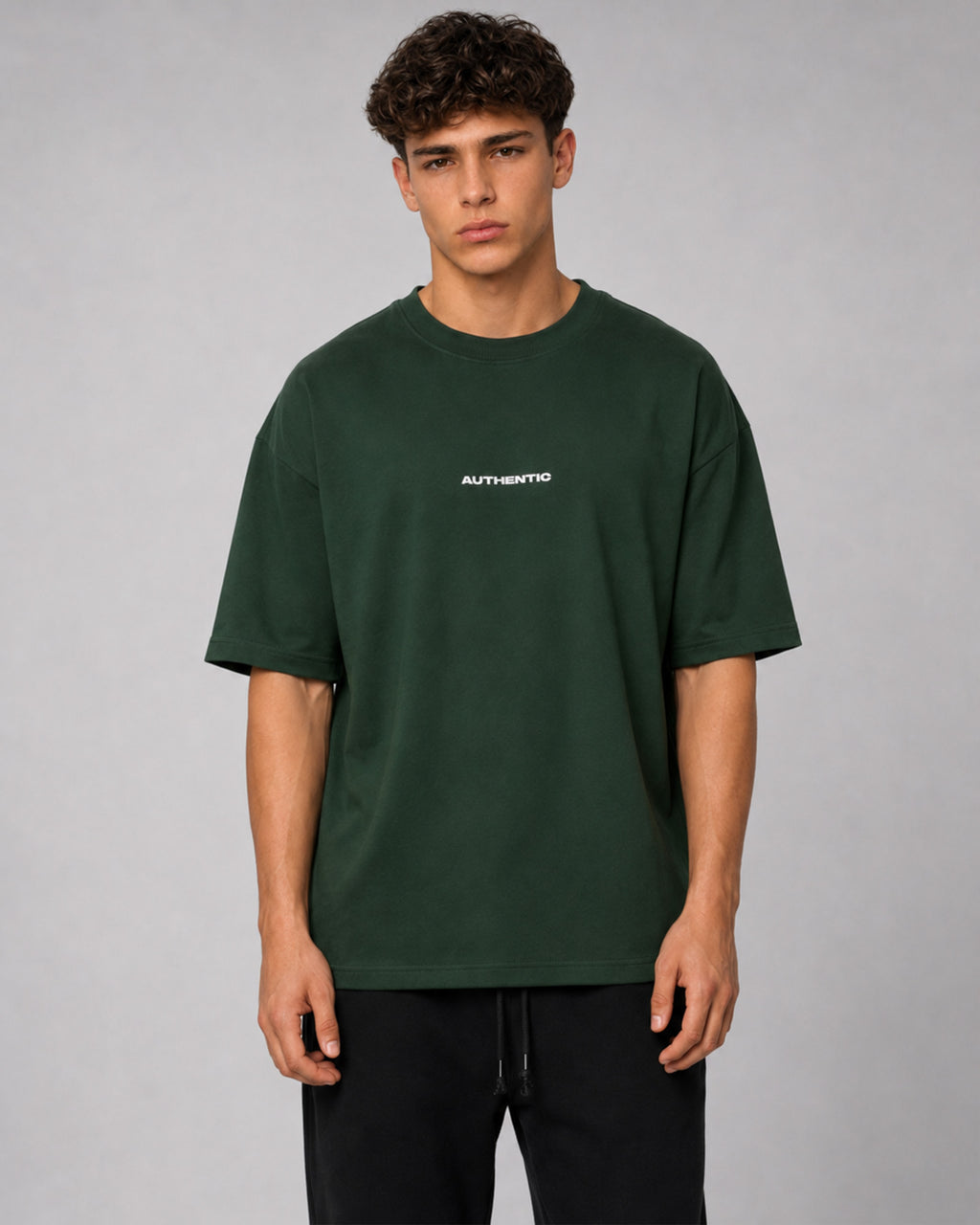 AUTHENTIC Oversized T-Shirt — Forest Green
