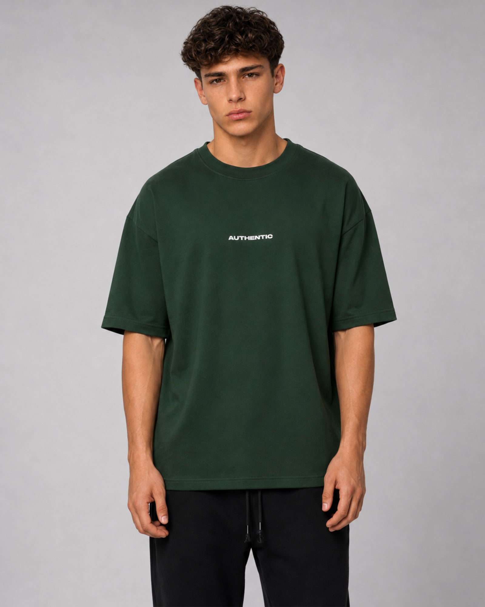 AUTHENTIC Oversized T-Shirt — Forest Green