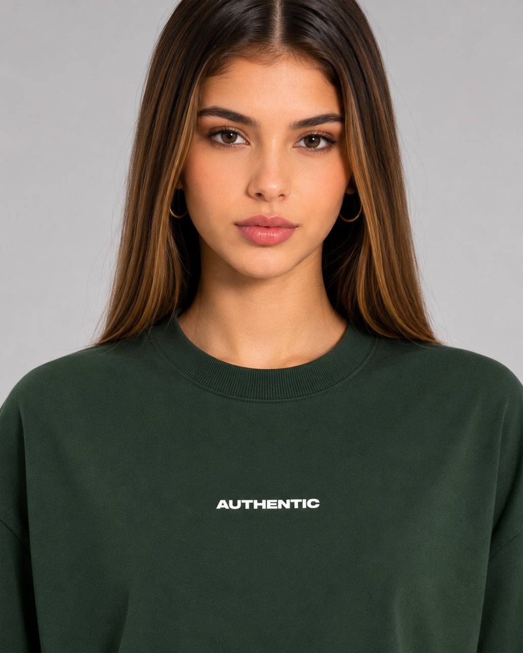 AUTHENTIC Oversized T-Shirt — Forest Green
