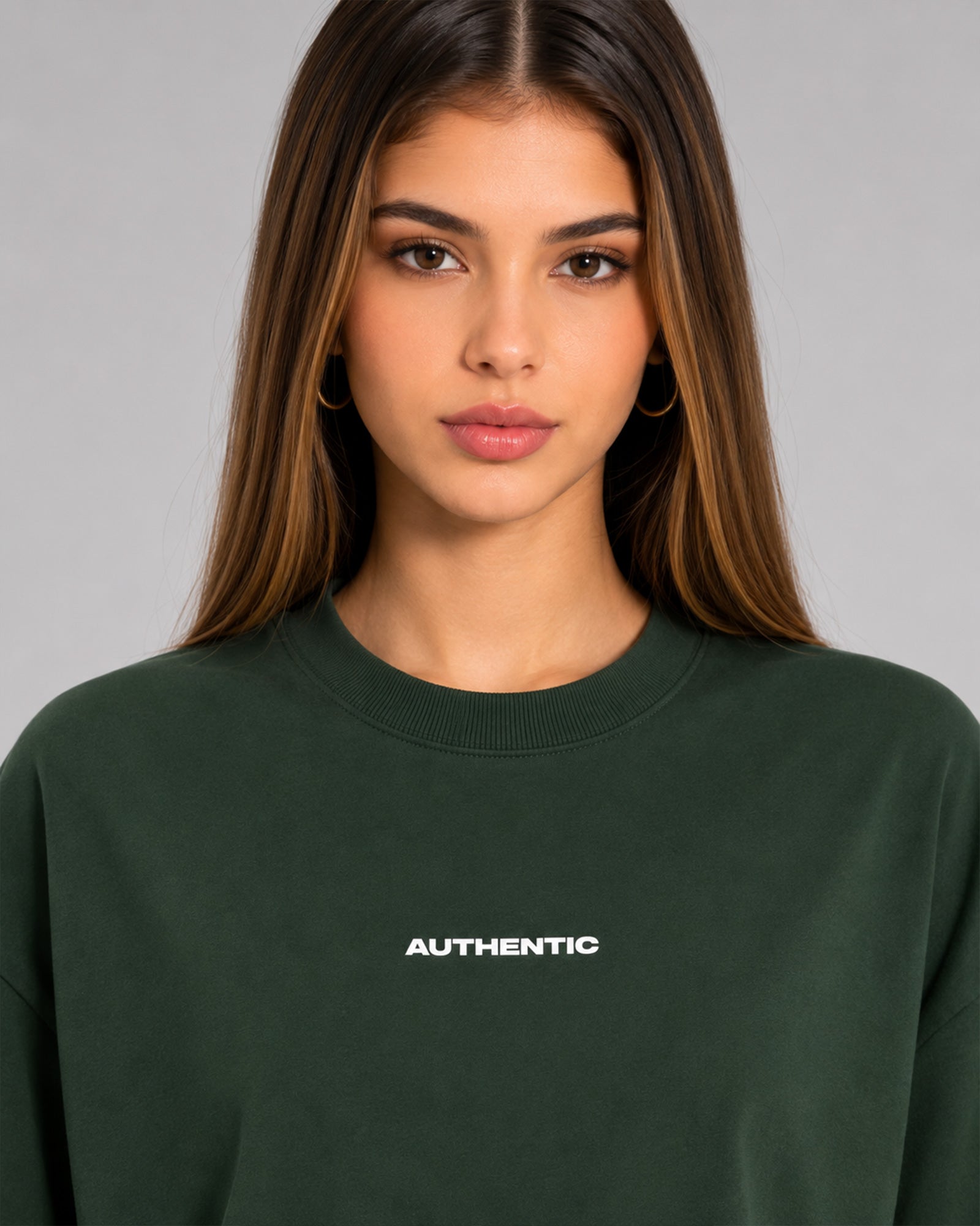 AUTHENTIC Oversized T-Shirt — Forest Green