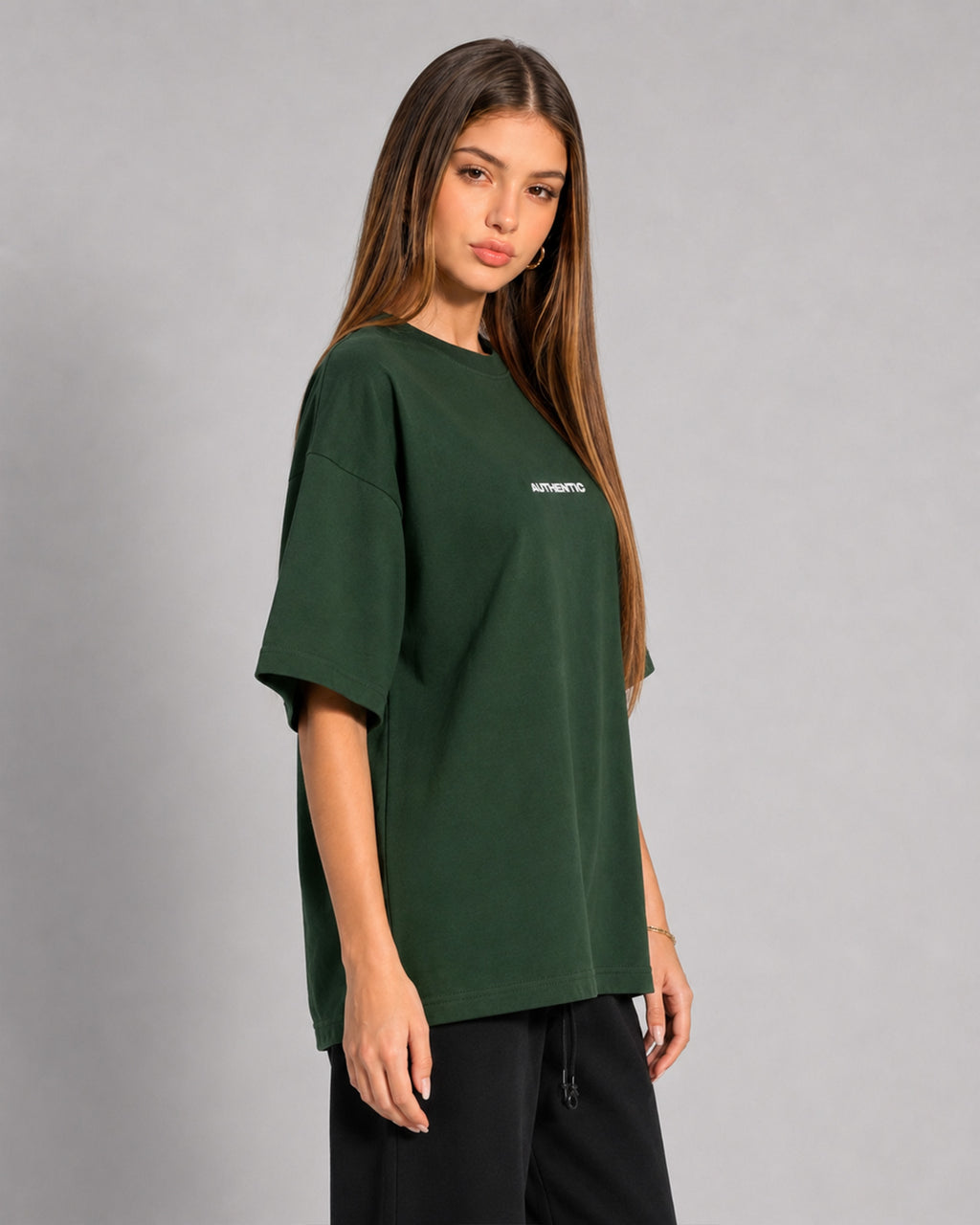AUTHENTIC Oversized T-Shirt — Forest Green