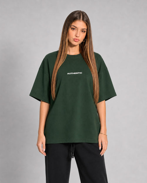 AUTHENTIC Oversized T-Shirt — Forest Green
