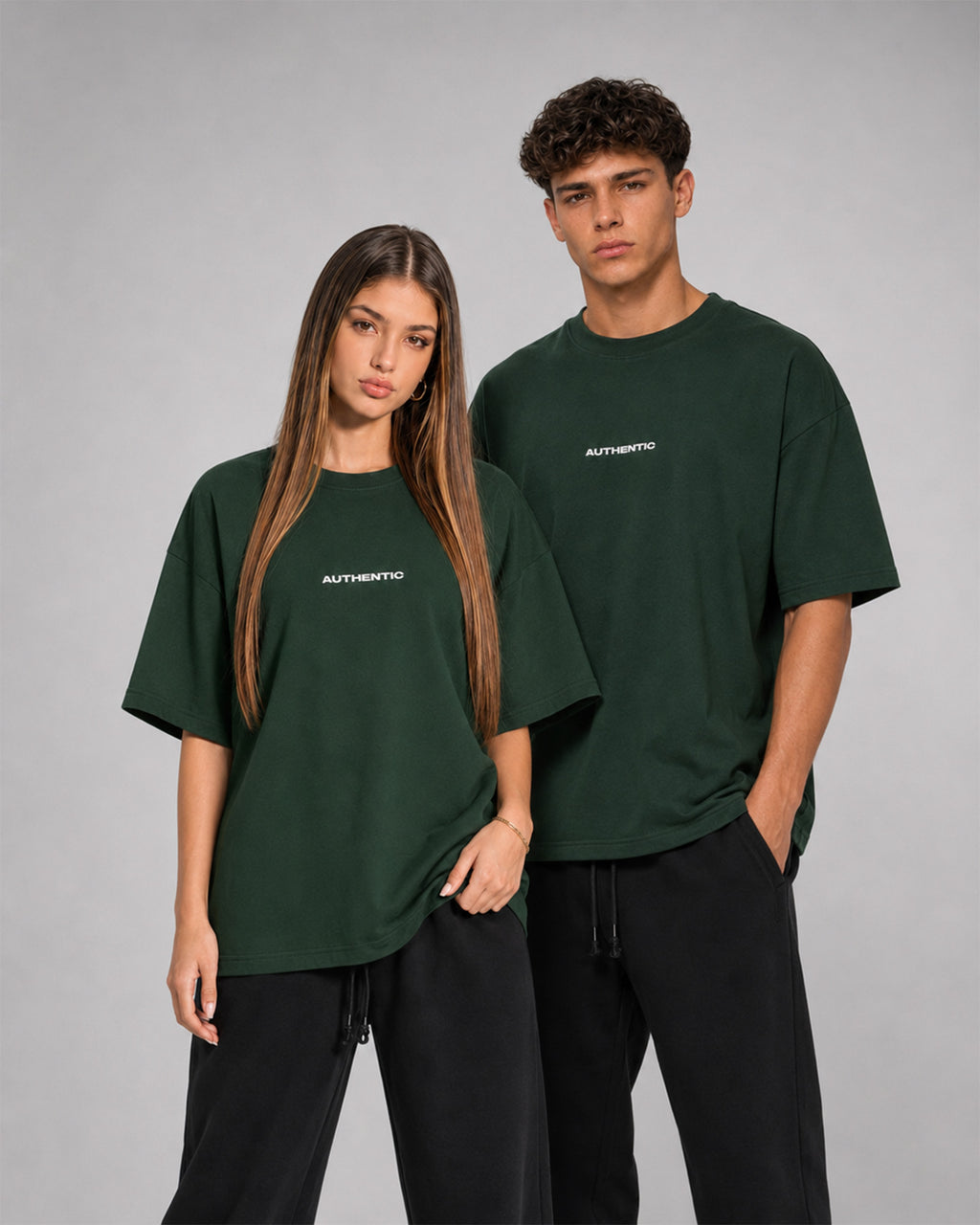 AUTHENTIC Oversized T-Shirt — Forest Green