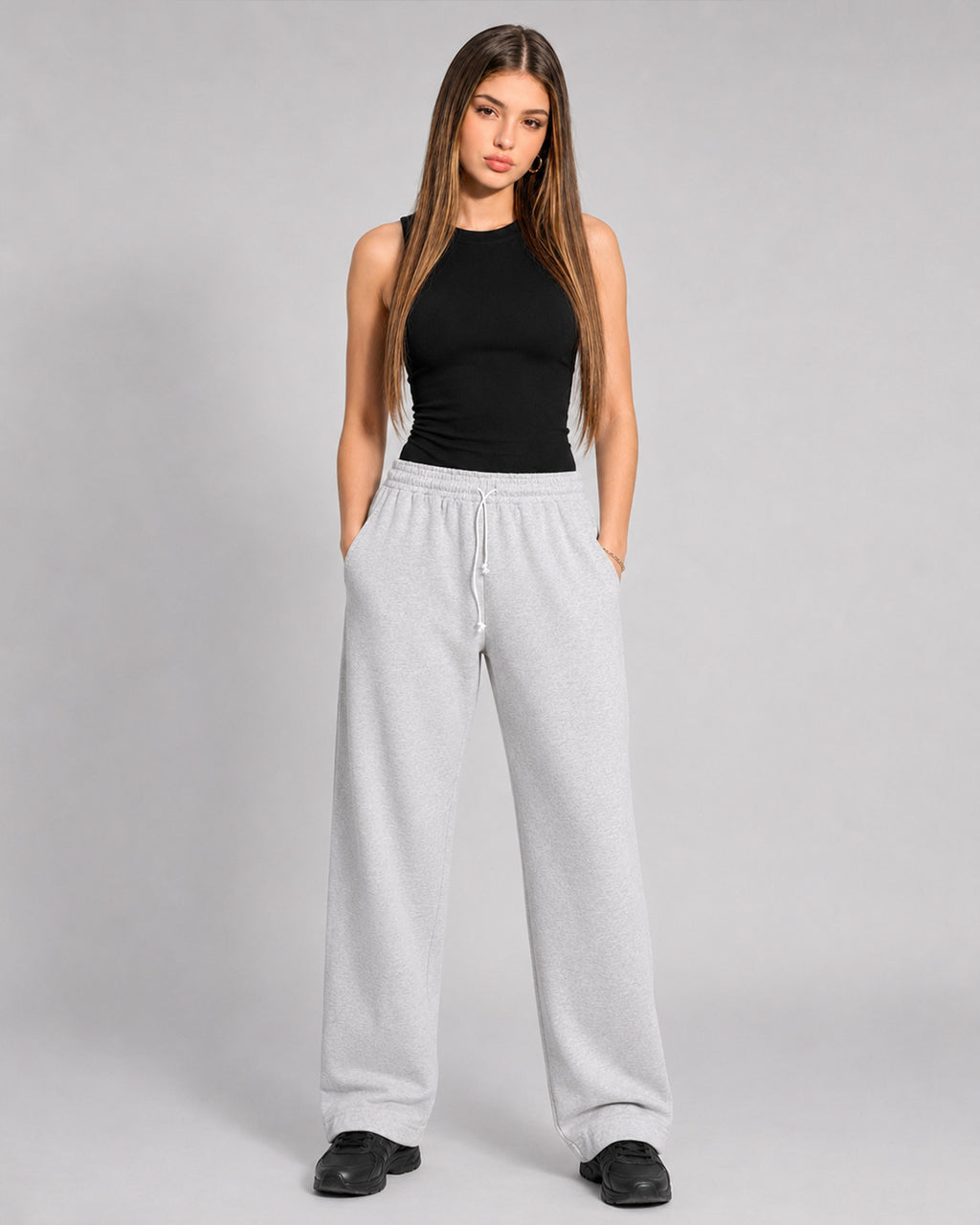 Essential Baggy Sweatpants - Heather Grey