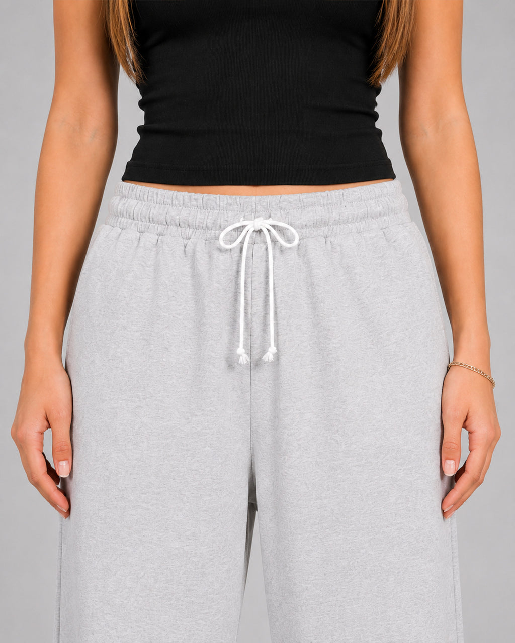 Essential Baggy Sweatpants - Heather Grey