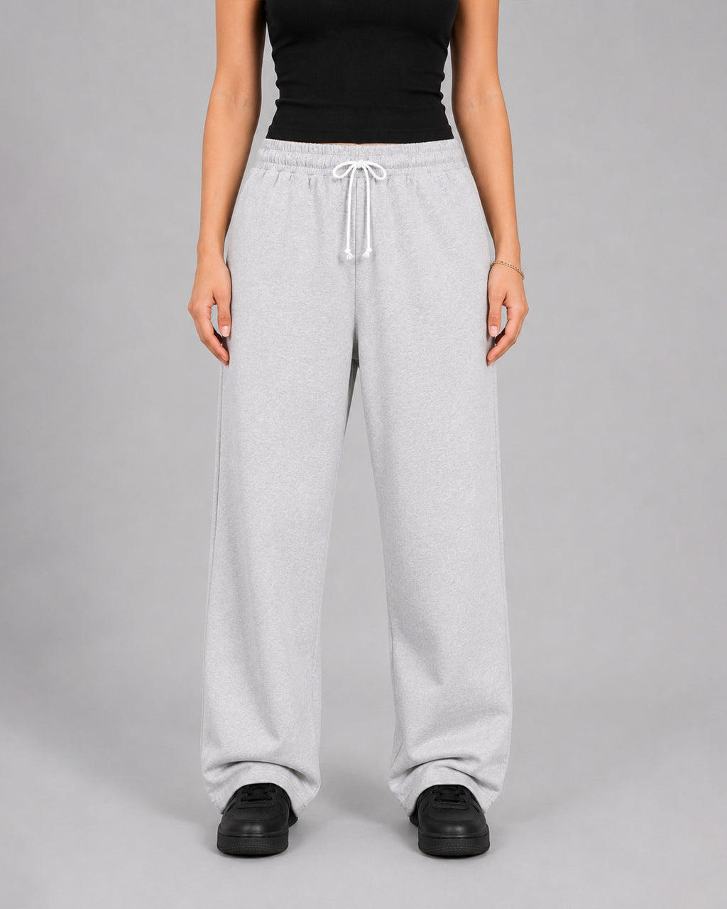 Essential Baggy Sweatpants - Heather Grey