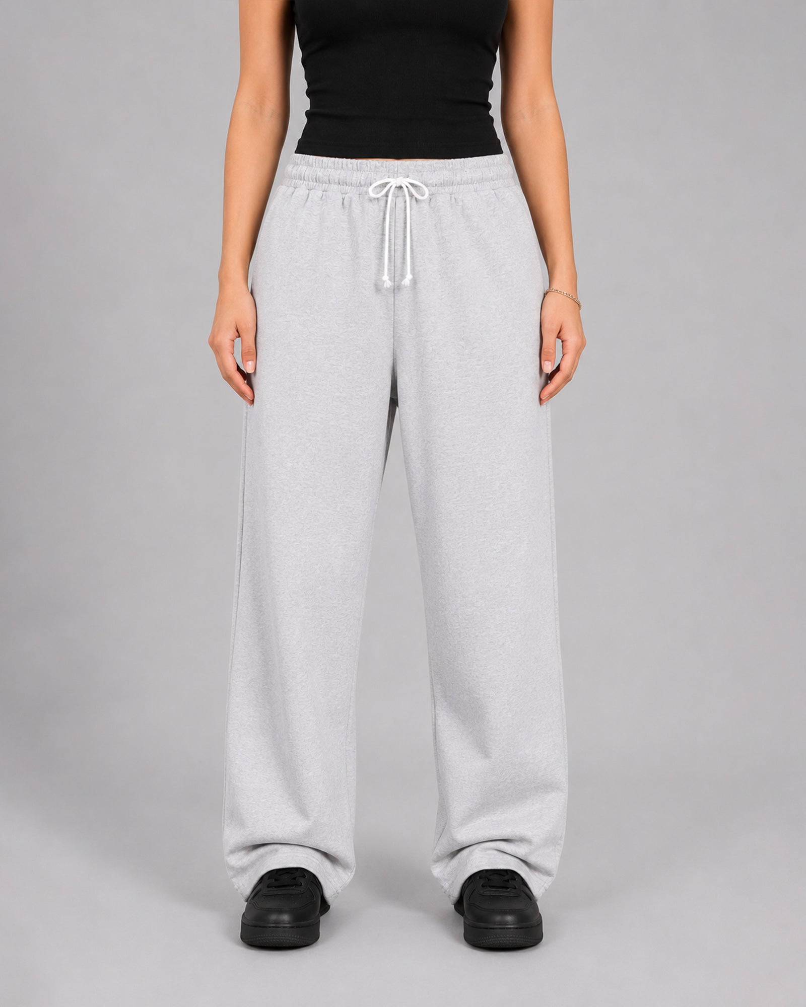 Essential Baggy Sweatpants - Heather Grey