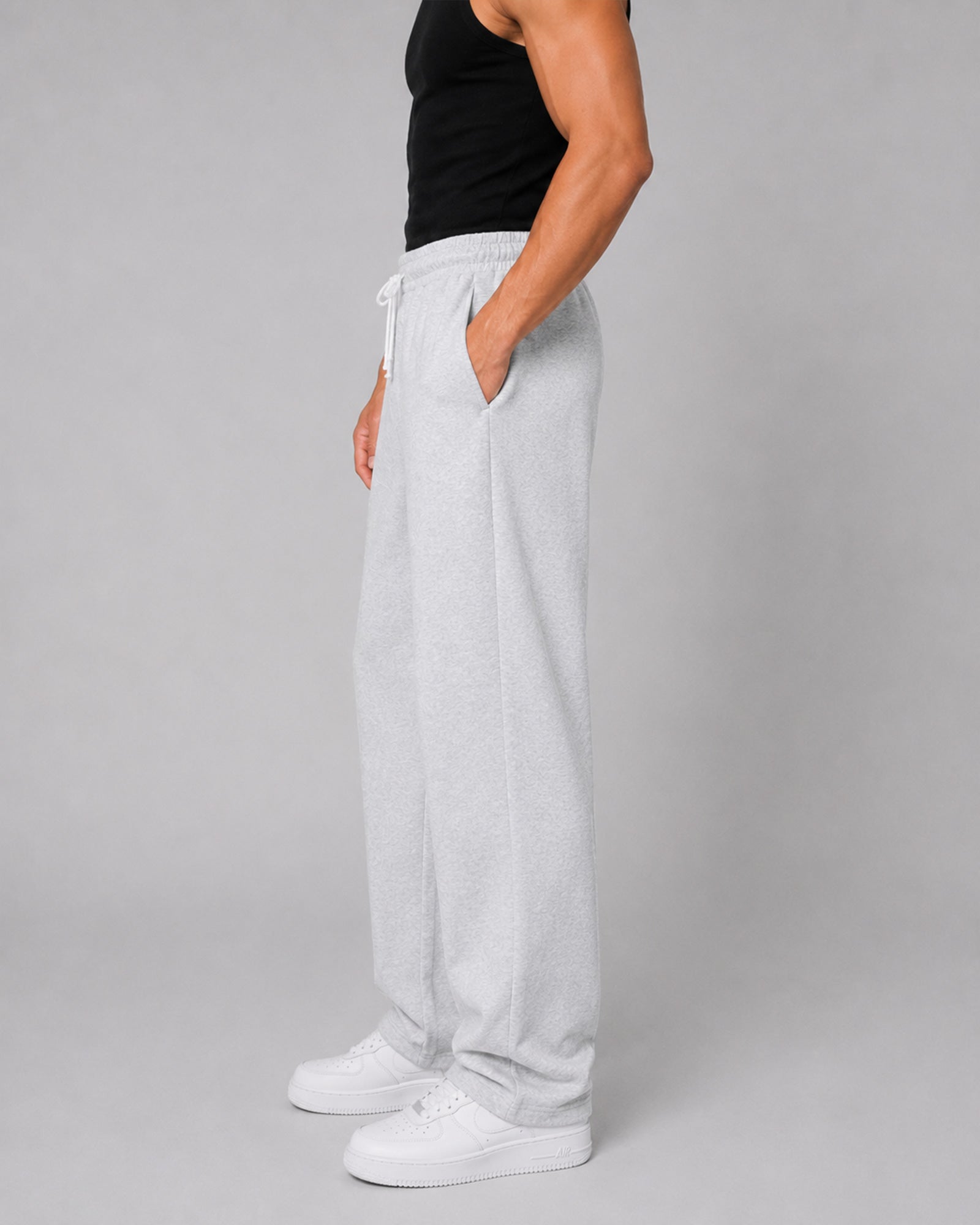 Essential Baggy Sweatpants - Heather Grey