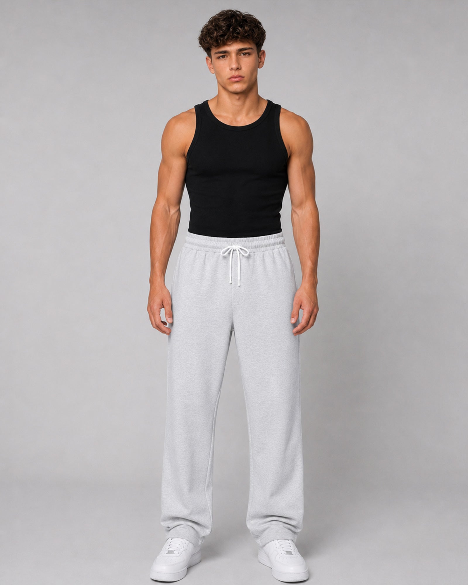 Essential Baggy Sweatpants - Heather Grey