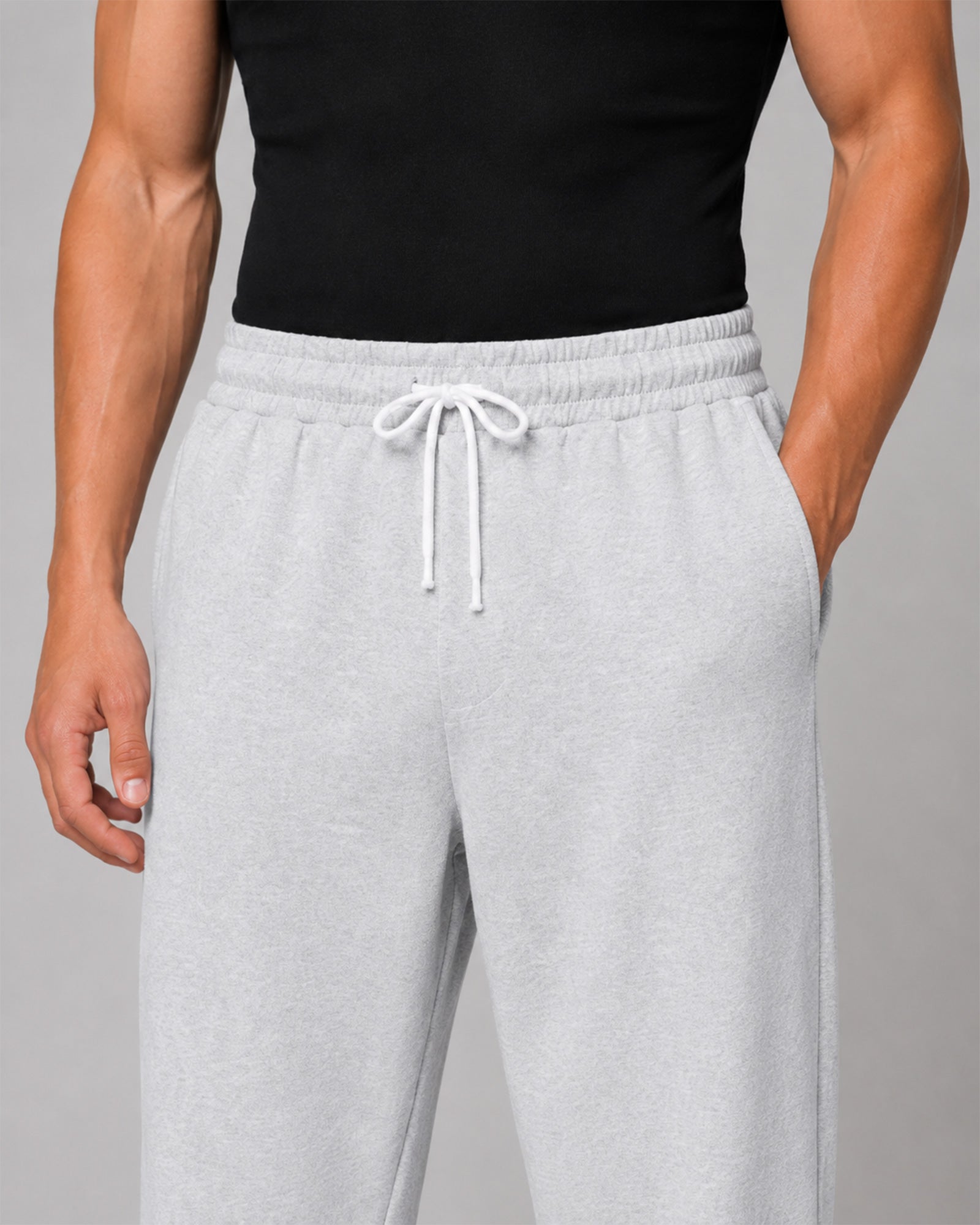 Essential Baggy Sweatpants - Heather Grey
